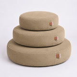 Khaki PupSak dog bed – corduroy fabric close-up