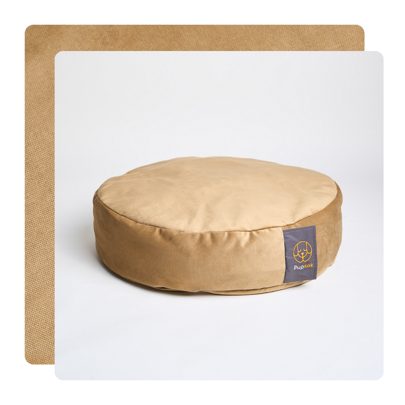 Caramel Velvet Dog Bed