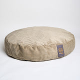 Khaki Cord Velour Dog Bed