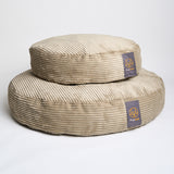Khaki Cord Velour Dog Bed