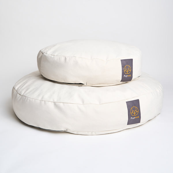 Creme Velvet Dog Bed