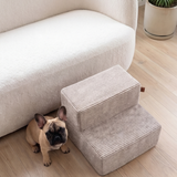 Top view of a French bulldog beside a Platinum PupStep 2-Step