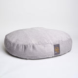 Xl dog bed in light grey corduroy